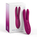 JimmyJane Solis Ascend 2 PRO - 16 cm USB Rechargeable Dual Tip Stimulator in pink packaging with control buttons.