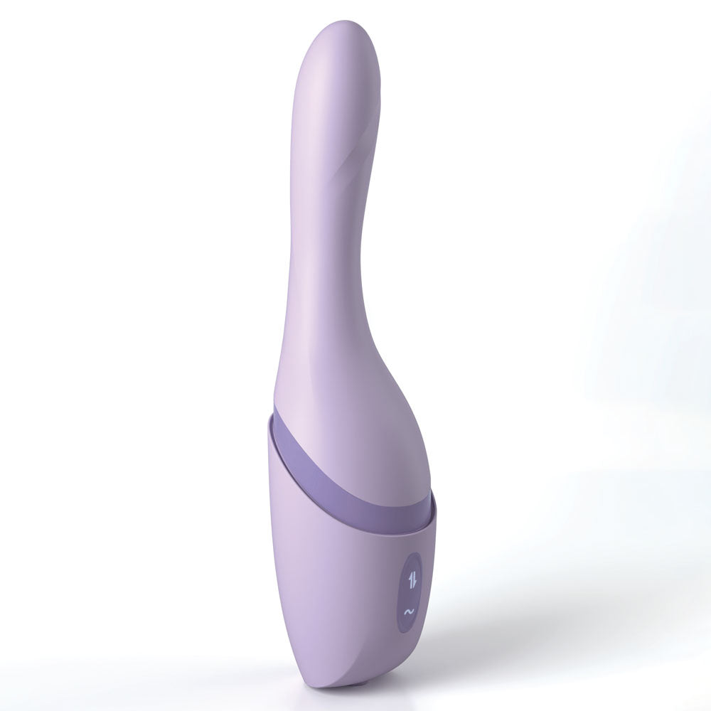 JimmyJane Hello Bang - 27 cm USB Rechargeable Warming & Thrusting Vibrator in sleek purple design