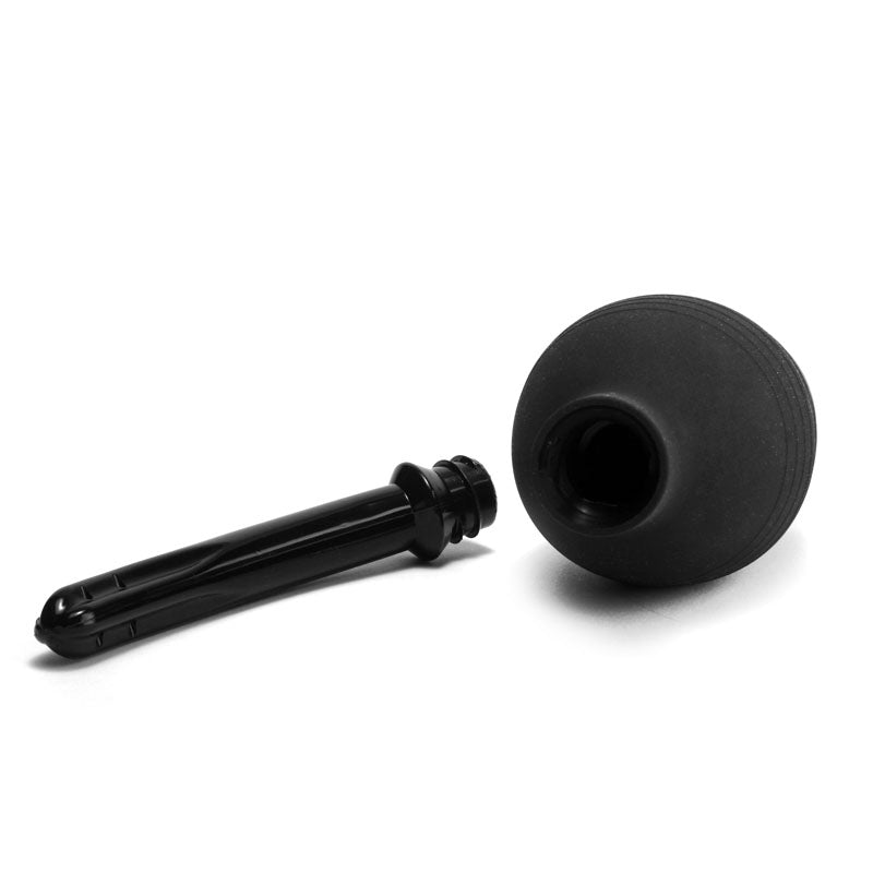Cleanstream Deluxe Enema Bulb -  Douche with flexible nozzle in black, designed for comfortable cleansing.