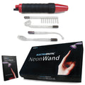 KinkLab Neon Wand Electrosex Kit -  E-Stim Kit - 5 Piece Set including wand and glass attachments.