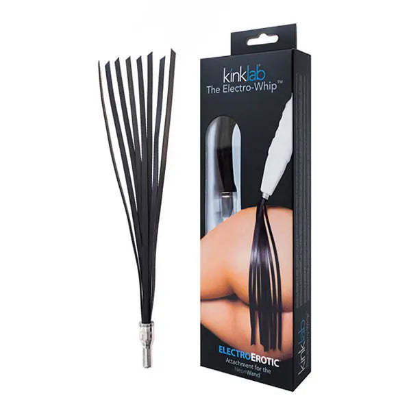 KinkLab The Electro-Whip - E-Stim Attachment for Neon Wand Stockroom Discreet Intimate Essentials.