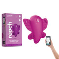Love Distance REACH - Rose Rechargeable Strap-On Stimulator with App Control, featuring a butterfly-shaped vibe with app control.