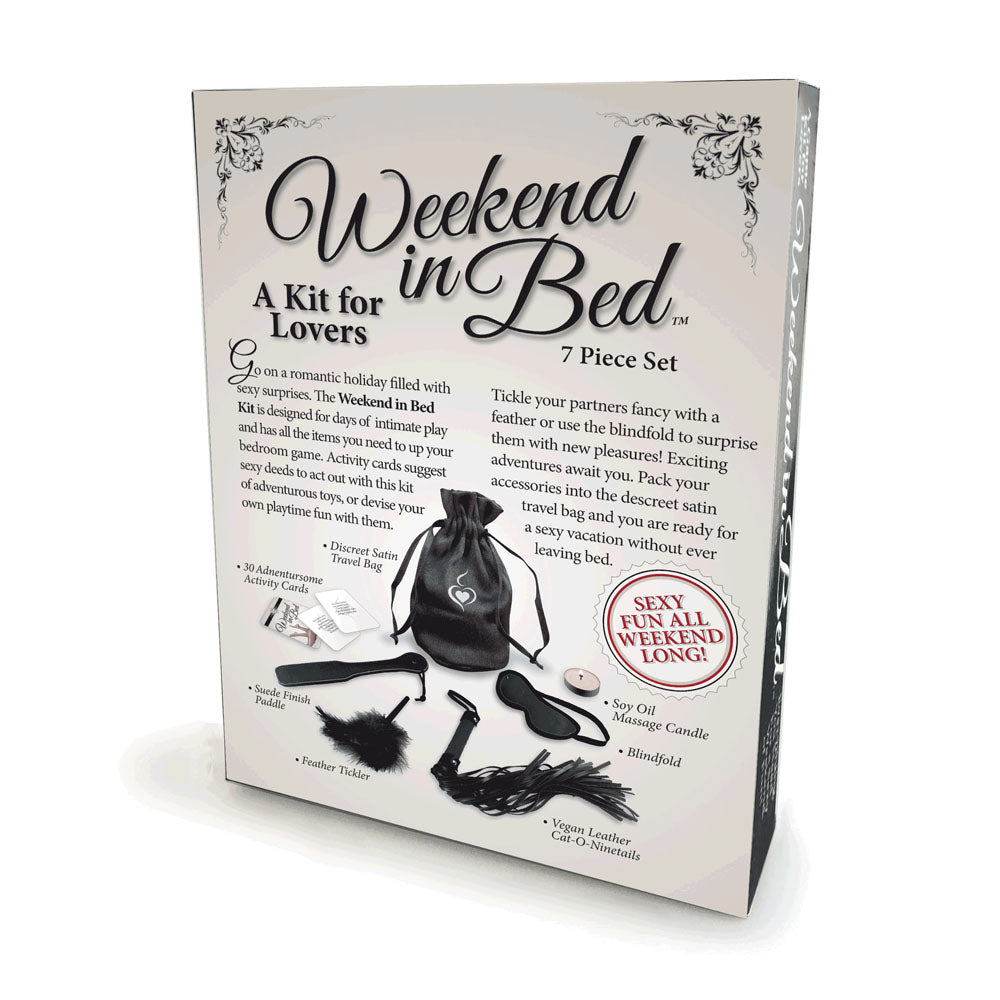 Behind Closed Doors - Weekend In Bed - Couples Kit Game - 7 Piece Set for Romantic Fun