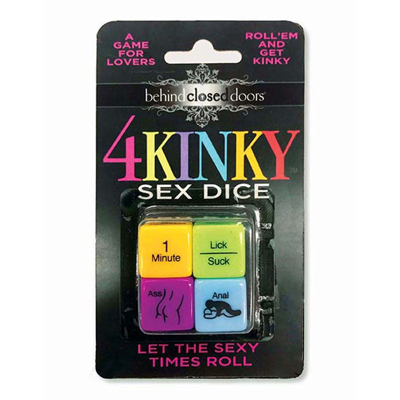 Behind Closed Doors 4 Kinky Sex Dice for couples, a fun kinky sex dice game to enhance intimate play.