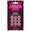Lick Me Lotto - Naughty Scratcher tickets featuring playful lip designs and a fun interactive game, perfect for adult entertainment.