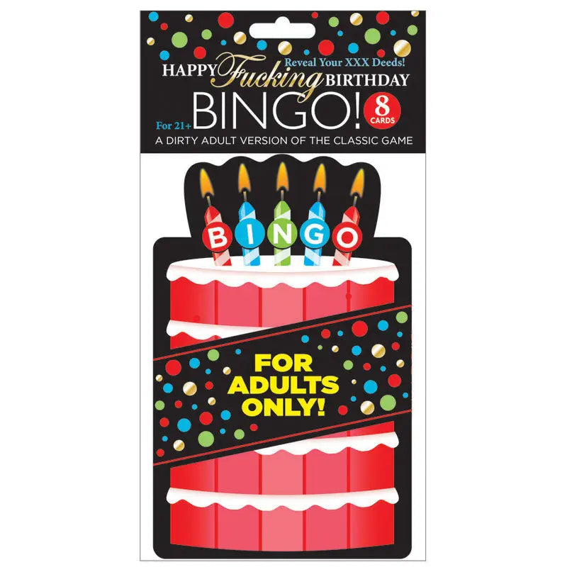 Happy Fucking Birthday Bingo - Party Game Little Genie Discreet Intimate Essentials.