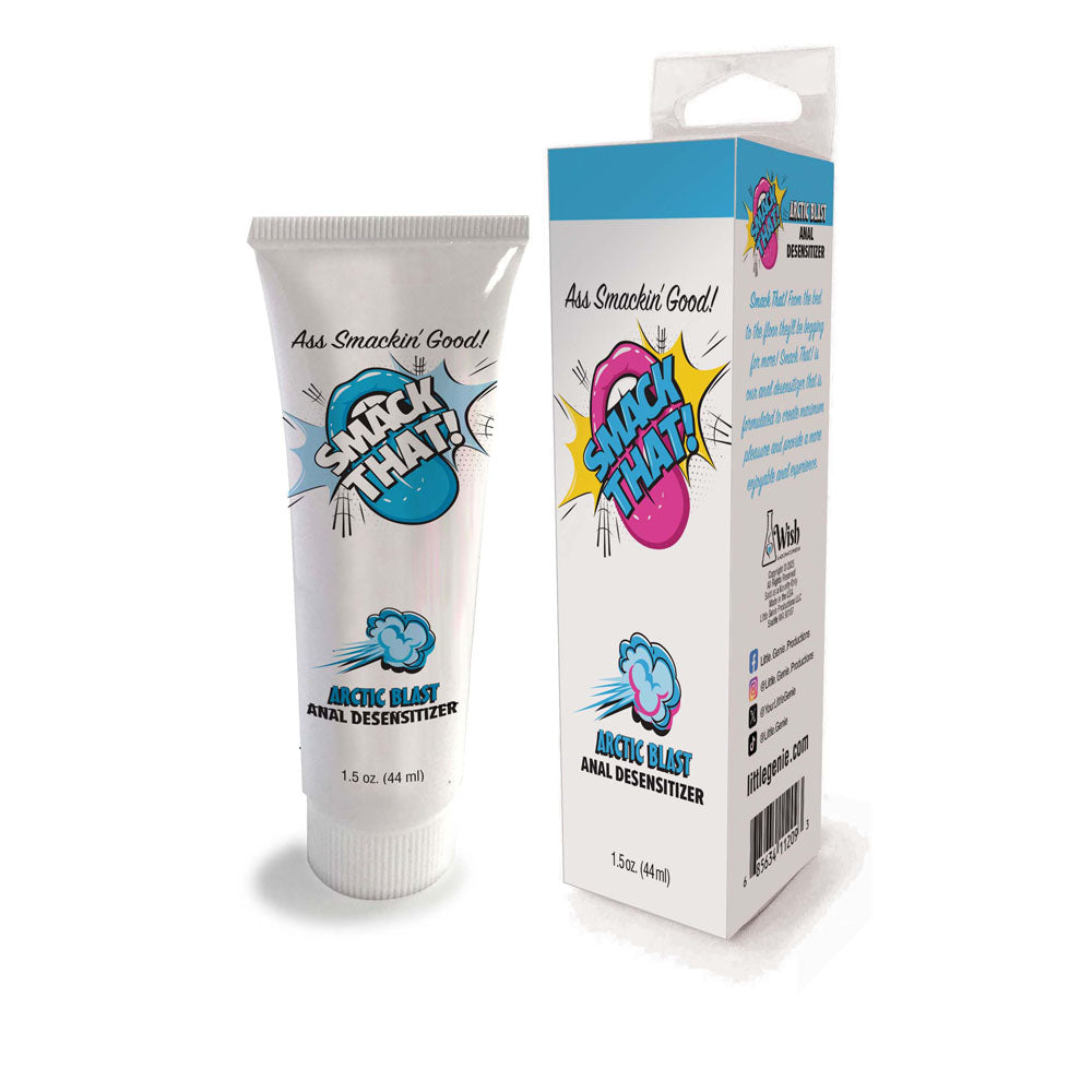 Smack That! Anal Desensitiser - Arctic Blast - Cooling Anal Desensitiser - 44 ml Tube with packaging, designed for pleasurable experiences.