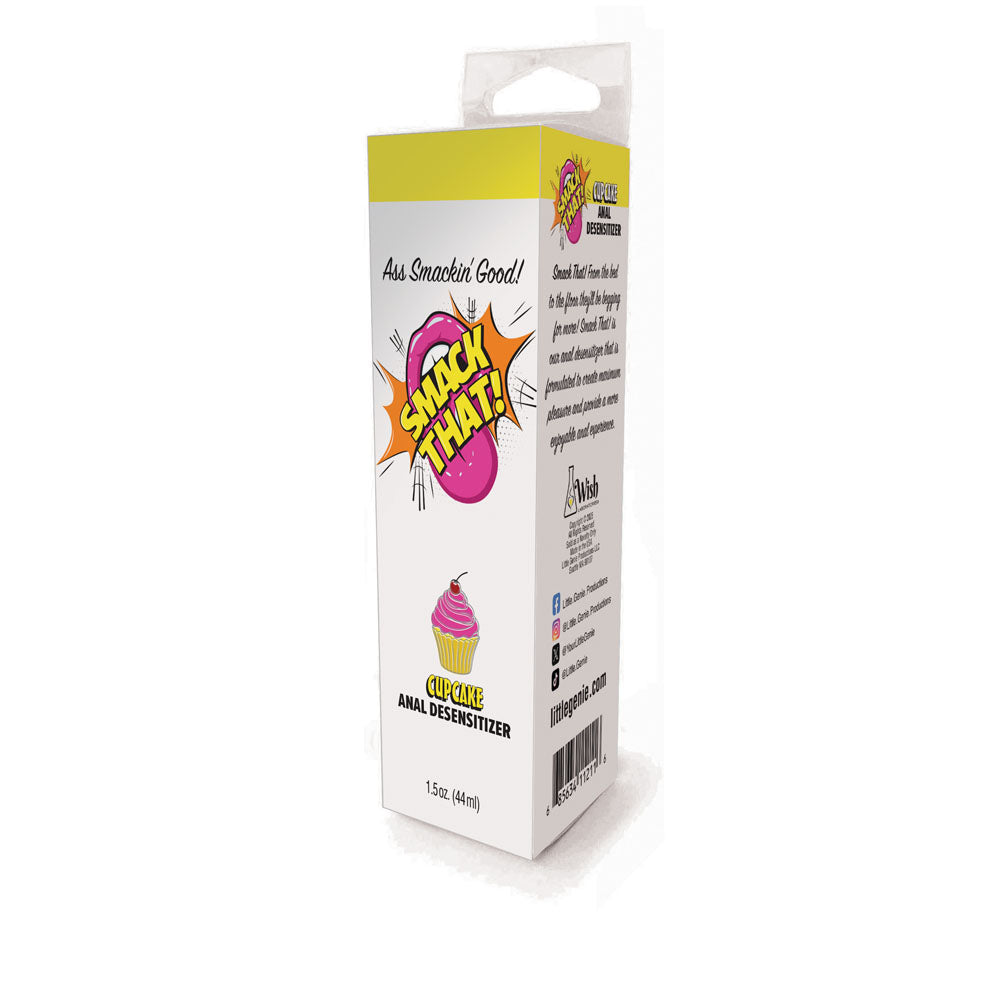 Smack That! Cupcake Flavoured Anal Desensitiser 44 ml tube packaging for enhanced intimate comfort.