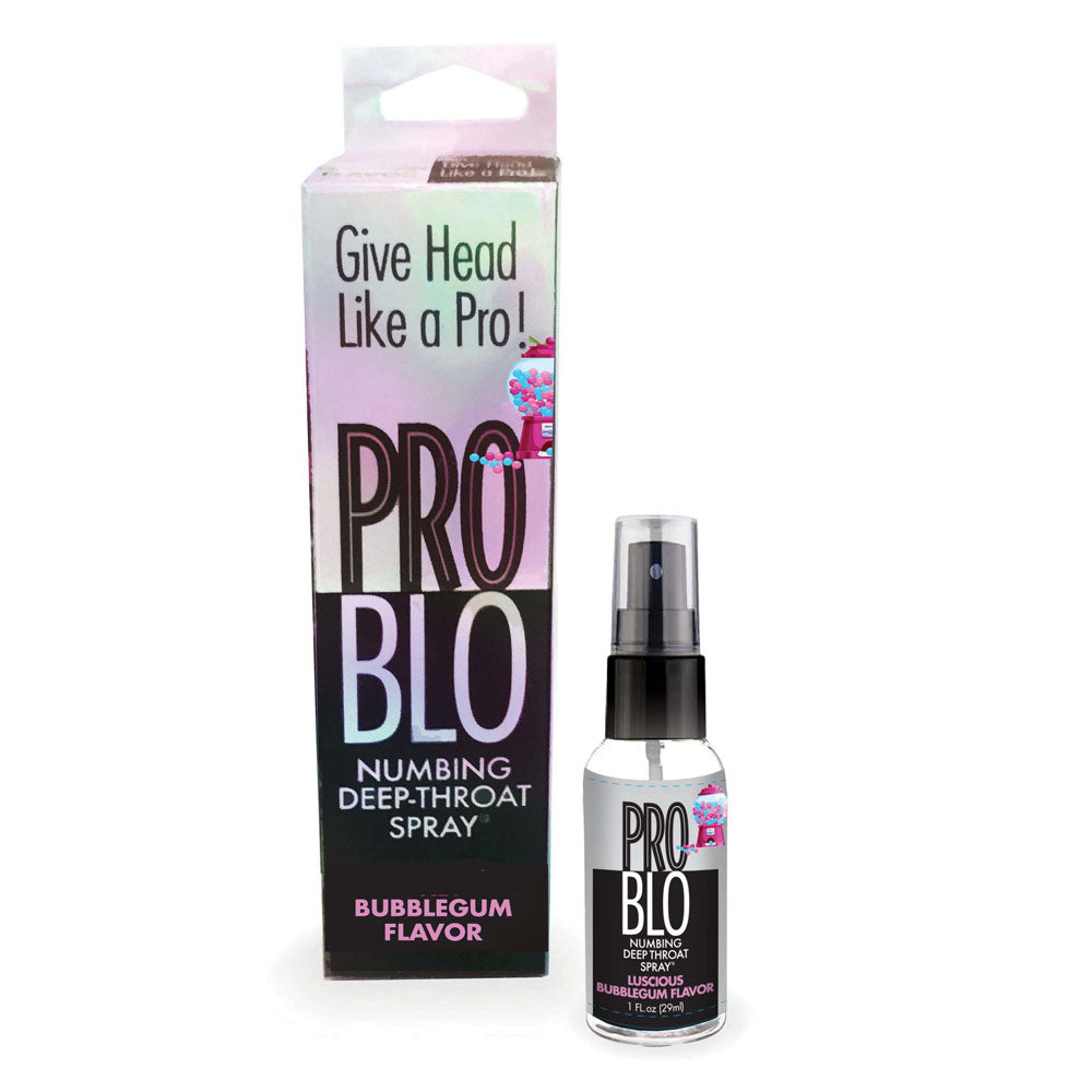 ProBlo Deep Throat Spray - Bubblegum Deep Throat Spray in a 30 ml bottle for oral desensitization.