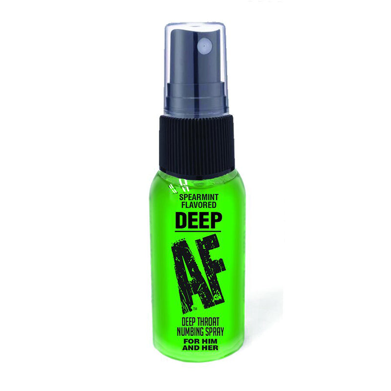Deep AF - Mint - Mint Flavoured Deep Throat Spray - 29 ml in a spearmint flavored spray bottle, designed for enhanced oral pleasure.