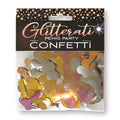 Glitterati - Confetti - Party Table Decoration featuring metallic penis-shaped confetti in various colors.