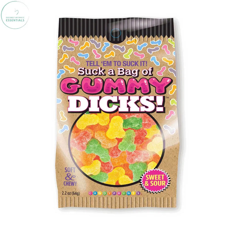 Affordable quality Suck A Bag Of Gummy Dicks! - Gummy Pecker Lollies - 64 grams  from Little Genie by Discreet Intimate Essentials with Discreet Delivery 