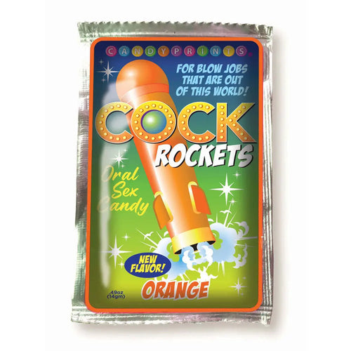 Cock Rockets - Orange - Orange Flavoured Oral Sex Candy - 15 grams Little Genie Discreet Intimate Essentials.