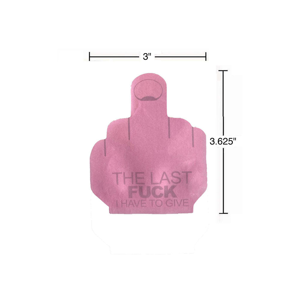 Last Fuck I Have To Give Sticky Notes - Multi  Novelty Sticky Notes - 100 Pack design featuring a pink middle finger shape.