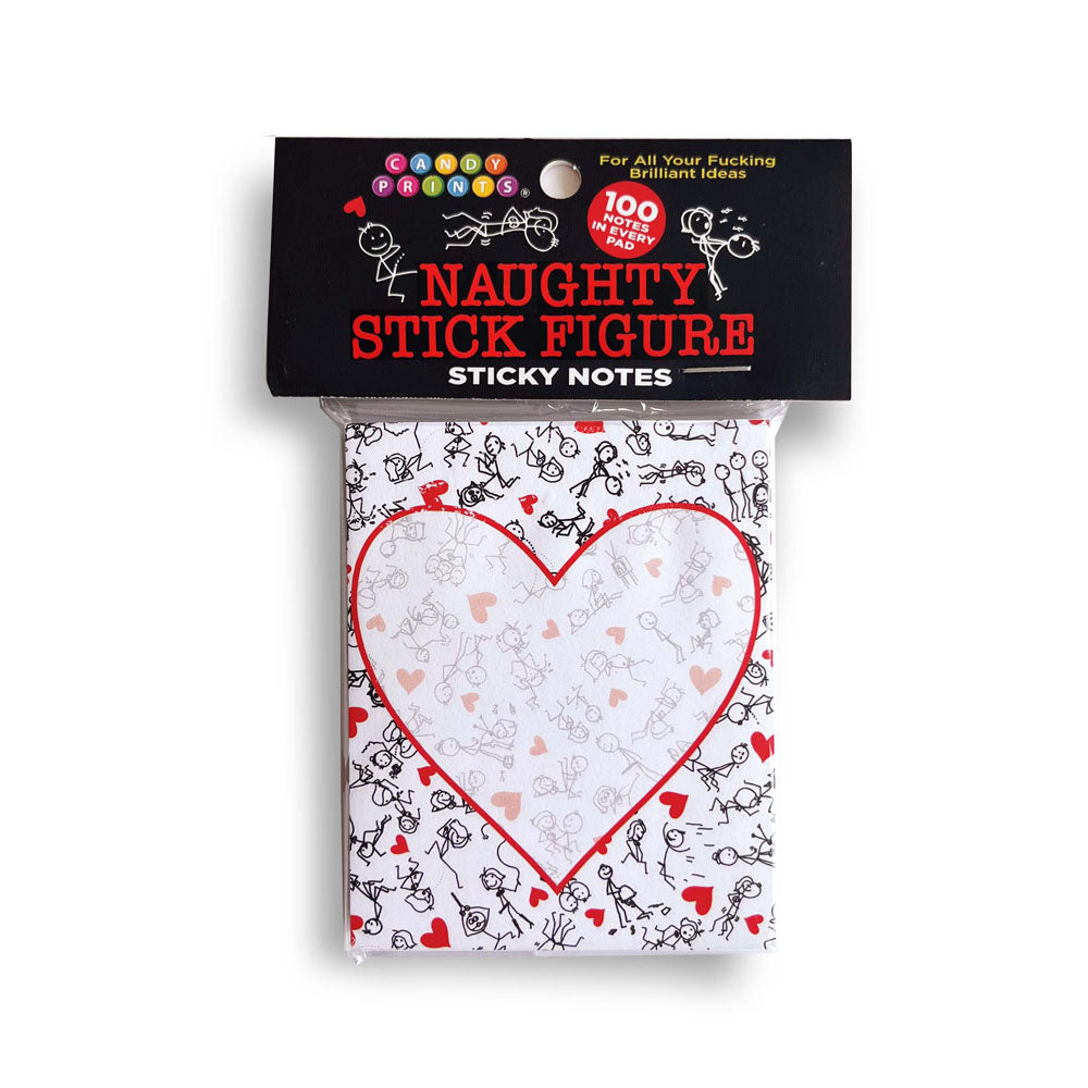Naughty Stick Figure Sticky Notes - Novelty Sticky Notes - 100 Pack with playful designs for a fun workspace.