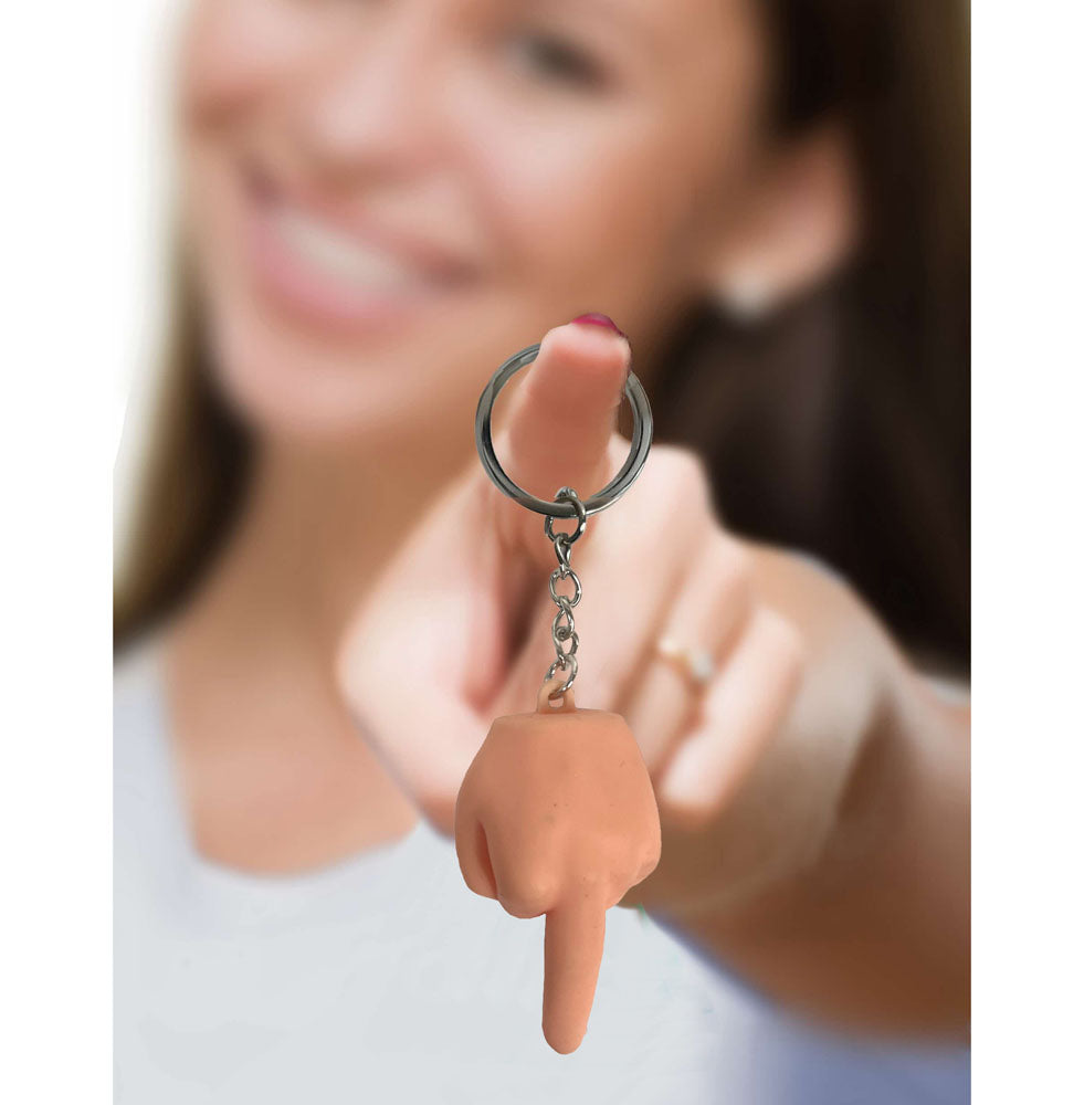 Super Fun Key Chain featuring a squishy FU Finger novelty keychain squishy middle finger, perfect for humor and conversation.