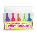 Super Fun Penis Candles - Party Novelty in a colorful packaging for hens parties and adult celebrations.