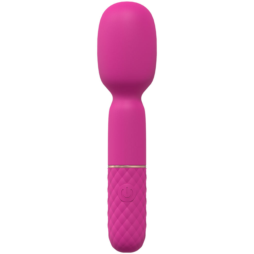 LOVELINE Bella -  -  14 cm USB Rechargeable Massage Wand in vibrant pink silicone for intimate essentials.