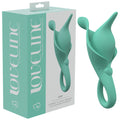LOVELINE Lily -  -  USB Rechargeable Stimulator packaging and product image showcasing a teal vibrator.