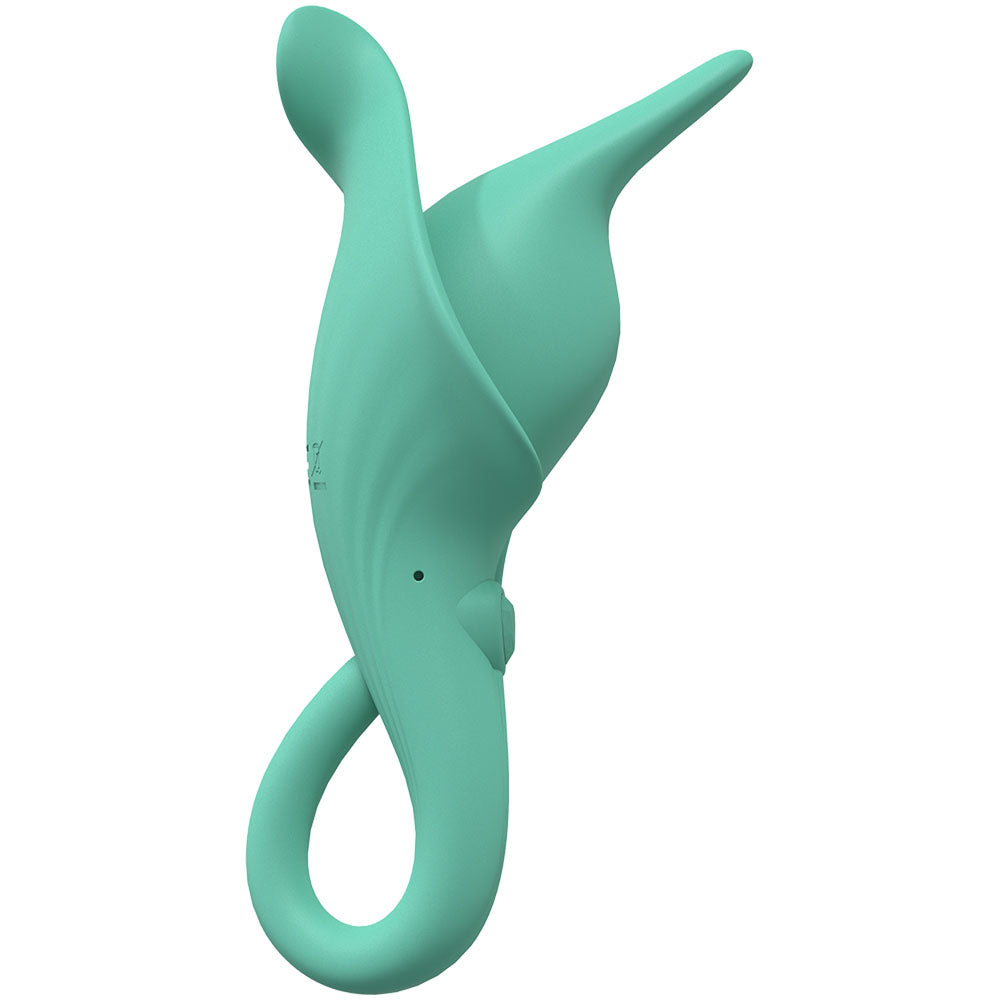 LOVELINE Lily -  -  USB Rechargeable Stimulator in teal, made of body-safe silicone for intimate essentials.