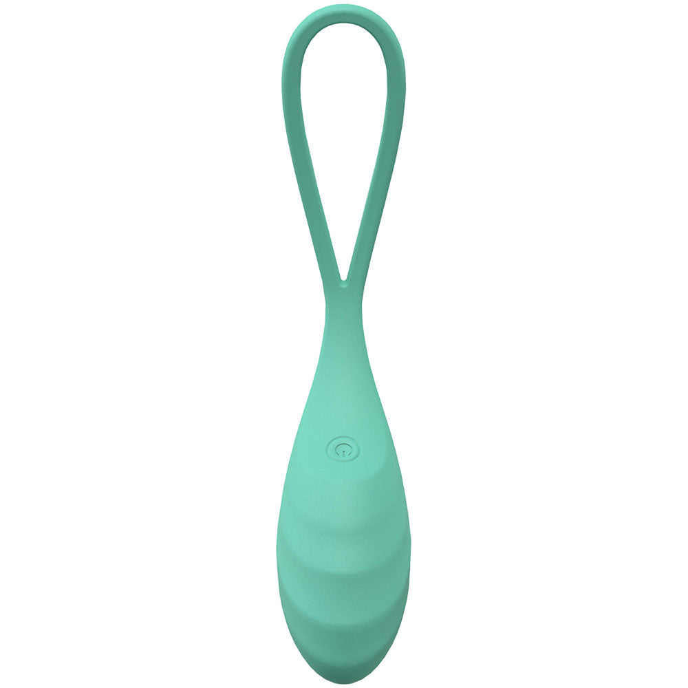 LOVELINE Passion -  -  USB Rechargeable Vibrating Egg with Wireless Remote in soft teal silicone design.