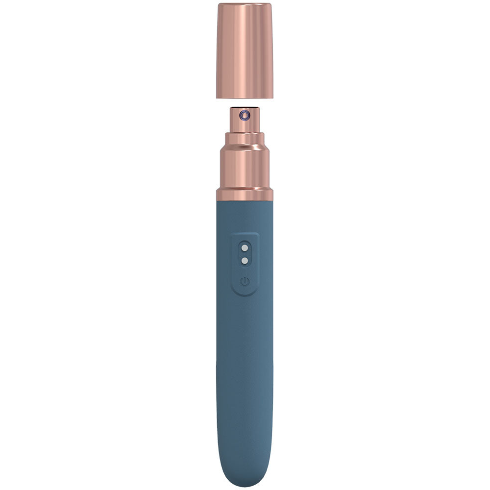 LOVELINE The Traveler -  -  17.6 cm USB Rechargeable Vibrator with Lube Applicator in a stylish design and elegant colors.