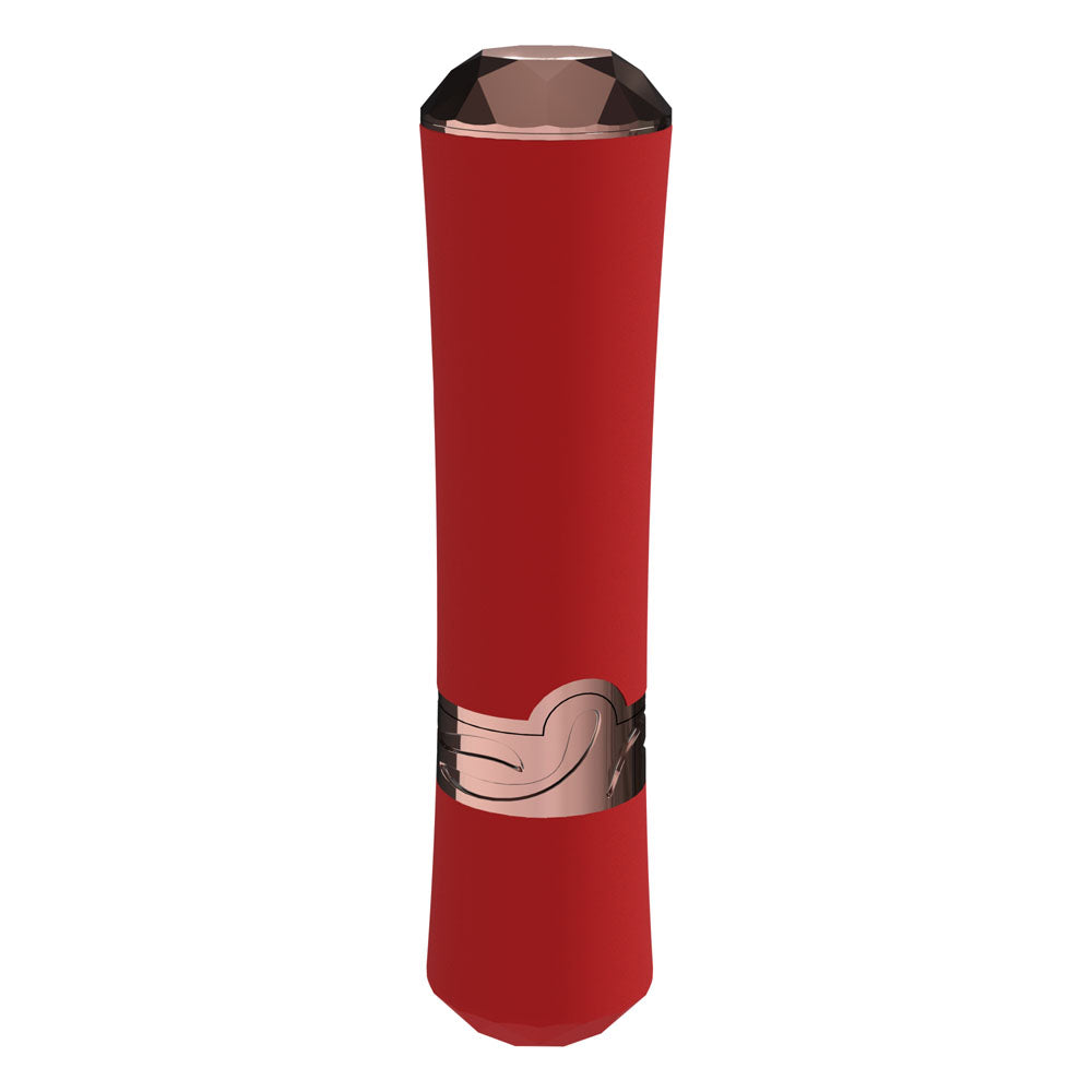 LOVELINE Dahlia -  -  12.5 cm USB Rechargeable Lipstick Vibrator in red color, sleek and discreet design for intimate essentials.