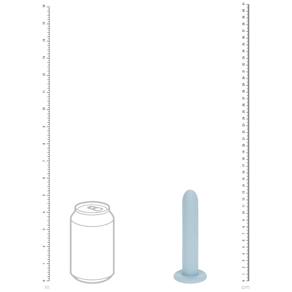 LOVELINE PelviFit Expanding Vaginal Dilator - Vaginal Dilators - Set of 6 Sizes next to a soda can for size comparison.