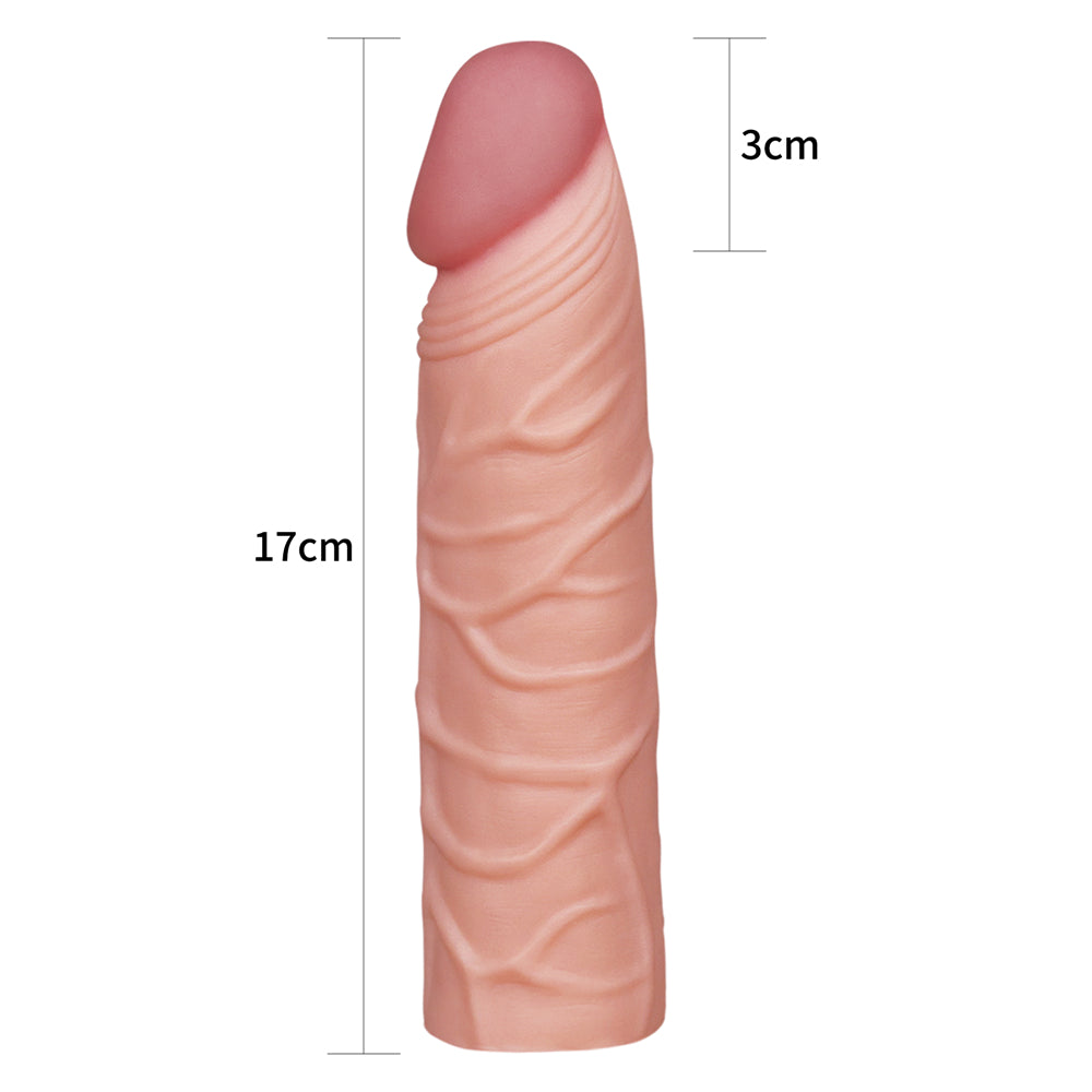 Pleasure X-Tender 1'' Sleeve -  2.5 cm (1'') Penis Extension Sleeve with realistic texture and dimensions.