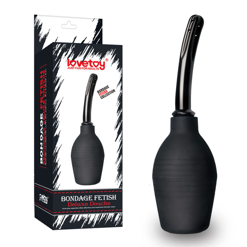 Bondage Fetish Deluxe Douche -  Unisex Curved Douche - 310 ml capacity with ergonomic design and easy-squeeze bulb.
