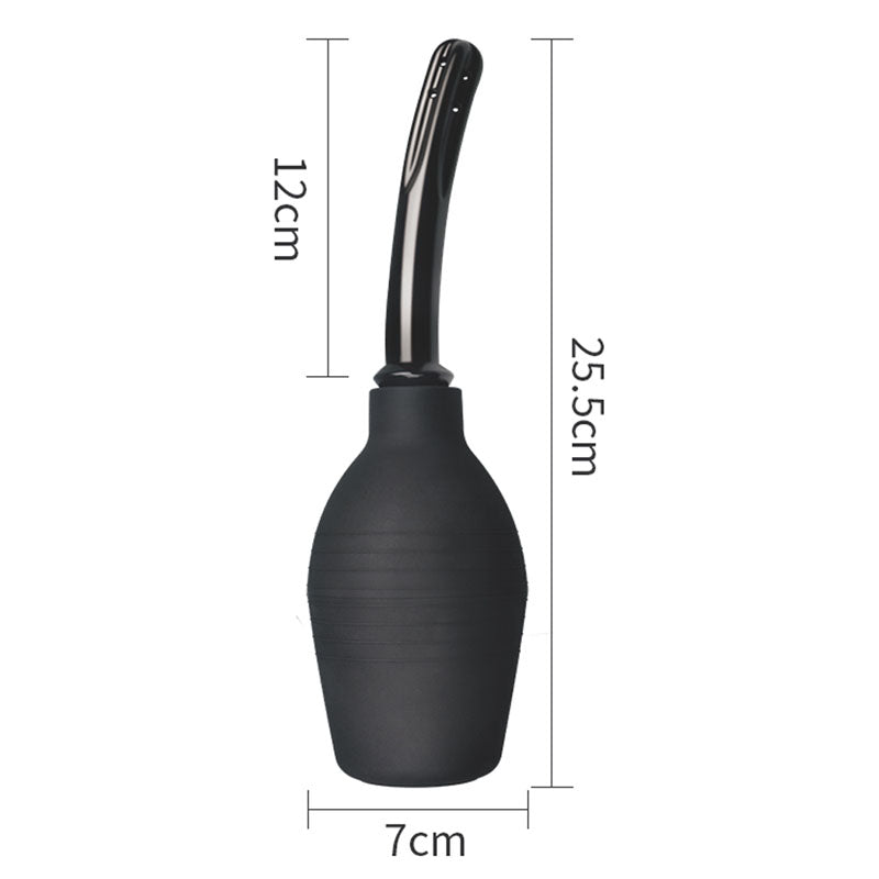 Bondage Fetish Deluxe Douche -  Unisex Curved Douche - 310 ml capacity with soft squeezable bulb design.