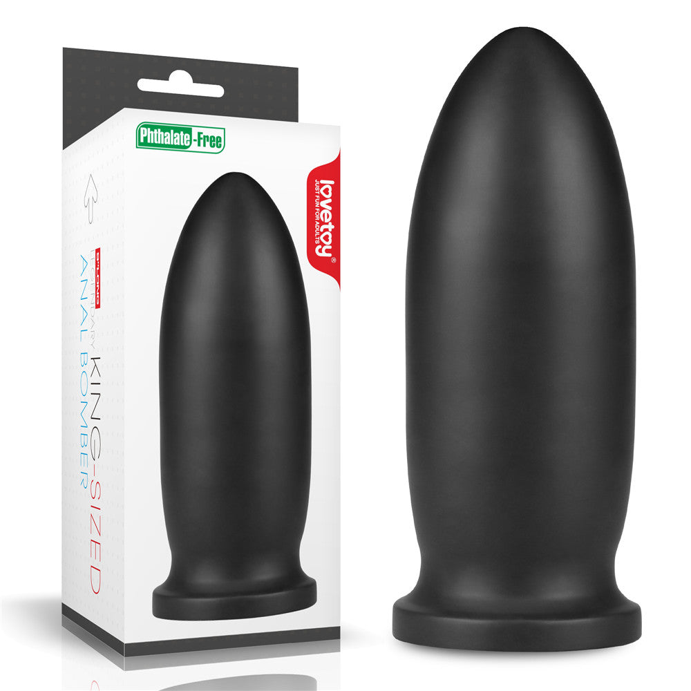 King Sized Anal Bomber - 23 cm (9'') Mega Anal Plug in packaging, phthalate-free, ideal for intimate essentials.