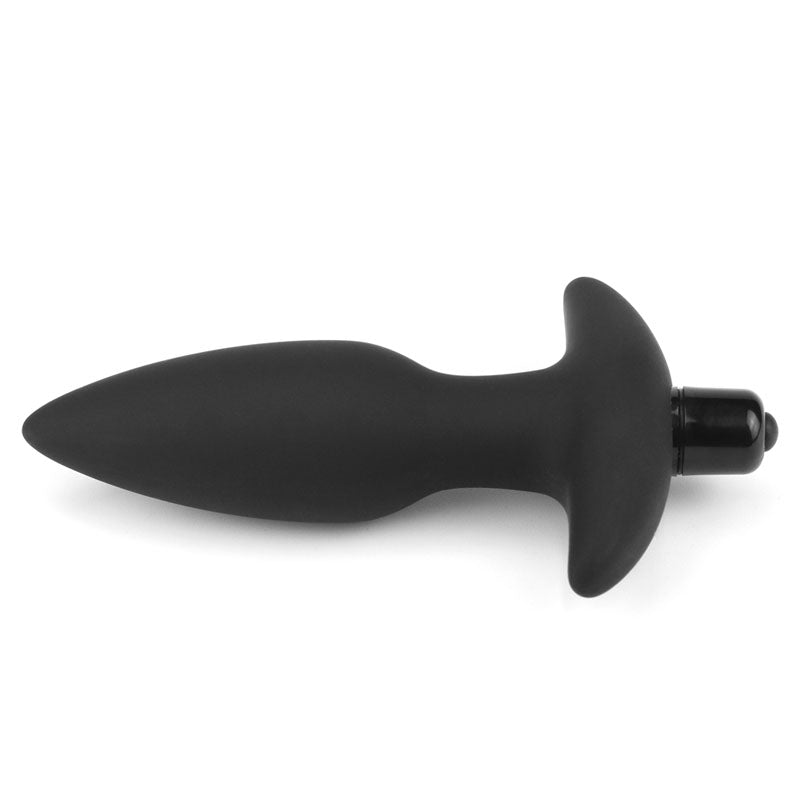 Anal Indulgence Collection Silicone Fantasy Anal Plug -  14.5 cm Vibrating Butt Plug on a white background.