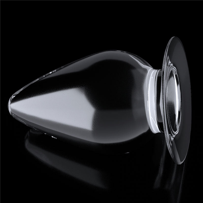 Flawless  Anal Plug 4.5'' -  11.5 cm Butt Plug on a black background showcasing its glossy finish and tapered design.