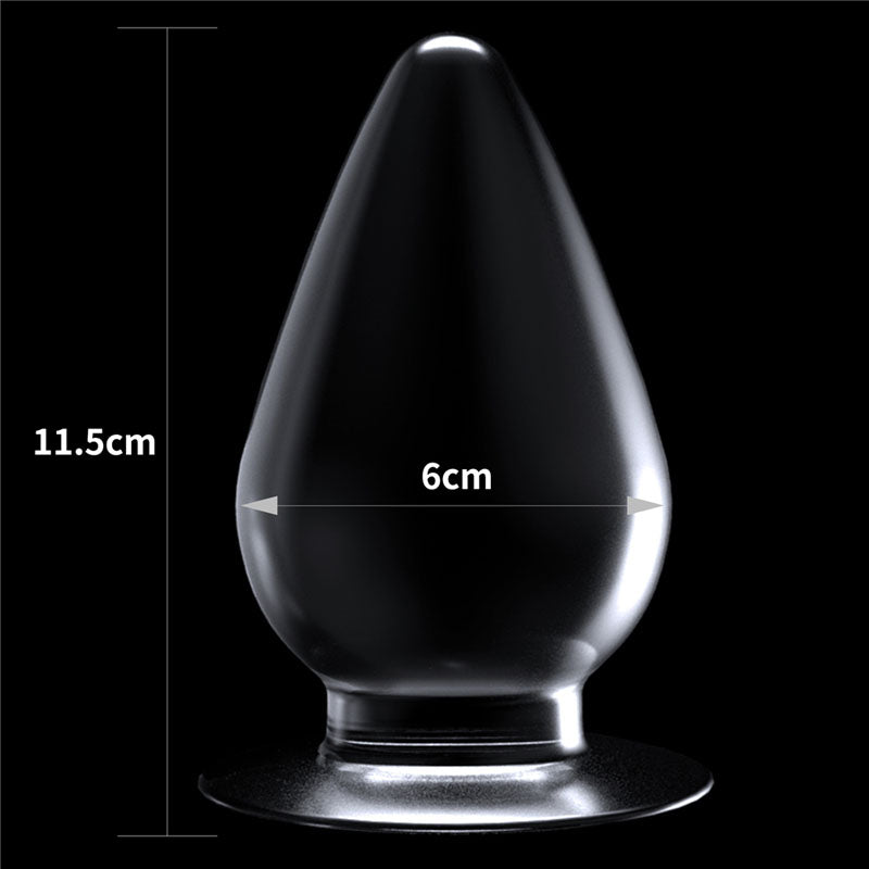 Flawless  Anal Plug 4.5'' -  11.5 cm Butt Plug dimensions showing height and width as 11.5cm and 6cm.