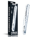 Flawless  Double Dildo 12'' -  30 cm Double Dong in packaging showcasing its clear design and length.