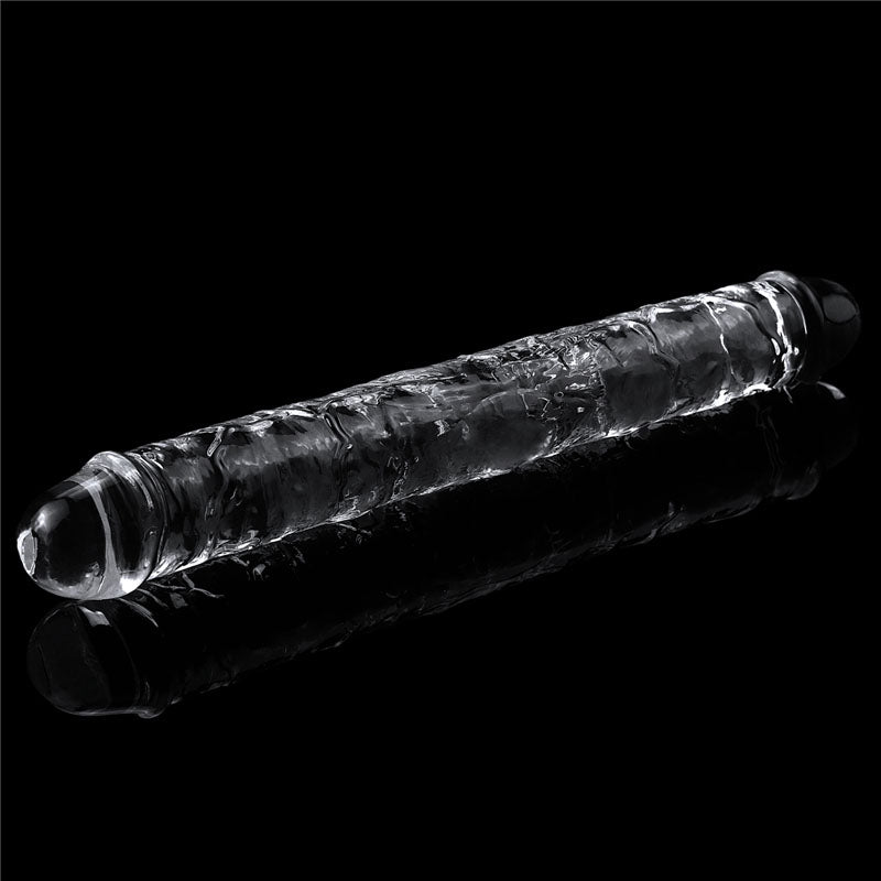 Flawless  Double Dildo 12'' -  30 cm Double Dong, a realistic clear double-ended dildo designed for ultimate pleasure.