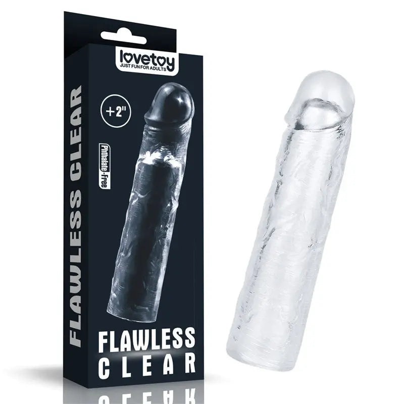 Affordable quality Flawless  Penis Sleeve 2'' -  5 cm Penis Extender Sleeve  from Lovetoy by Discreet Intimate Essentials with Discreet Delivery 