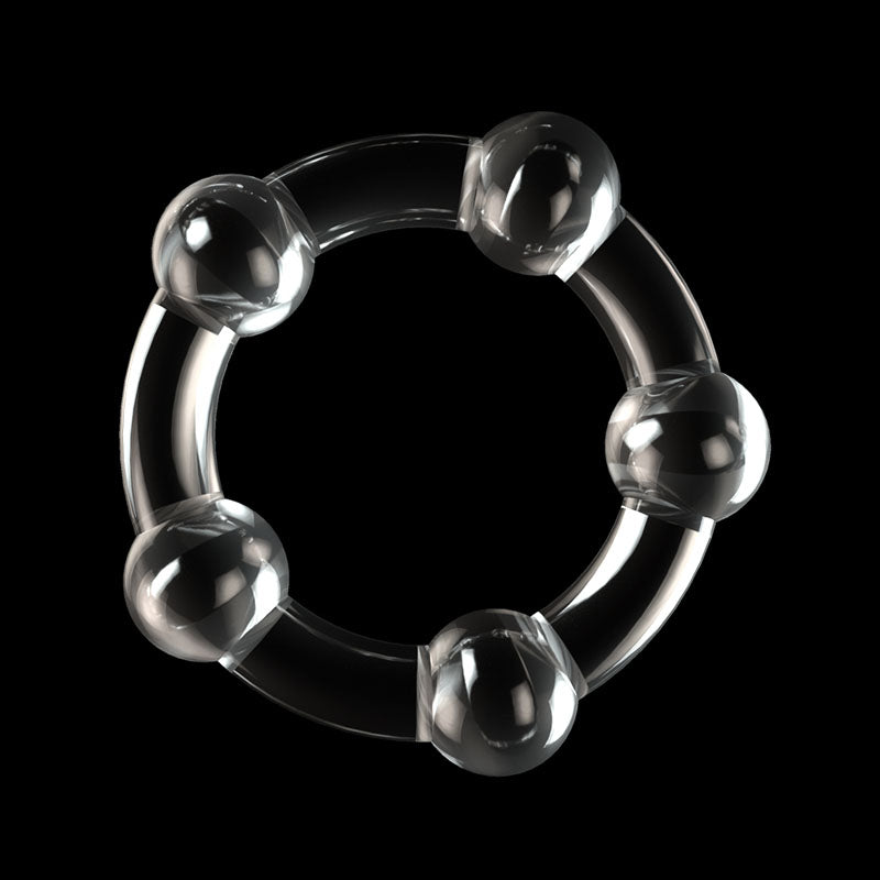 Power Plus Triple Beaded Ring Set -  Cock Rings - Set of 3, beaded design, TPE material, intimate essentials for her.