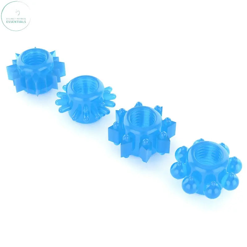 Affordable quality Lumino Play Penis Rings 4 Pack - Glow in the Dark  Cock Rings - Set of 4  from Lovetoy by Discreet Intimate Essentials with Discreet Delivery 