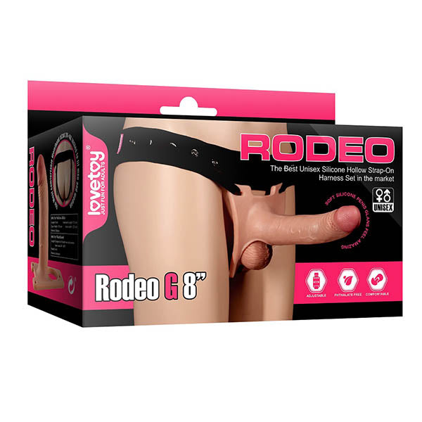 Ingen Hollow G 8'' -  20.3 cm Hollow Strap-On packaging showcasing its realistic design and features.