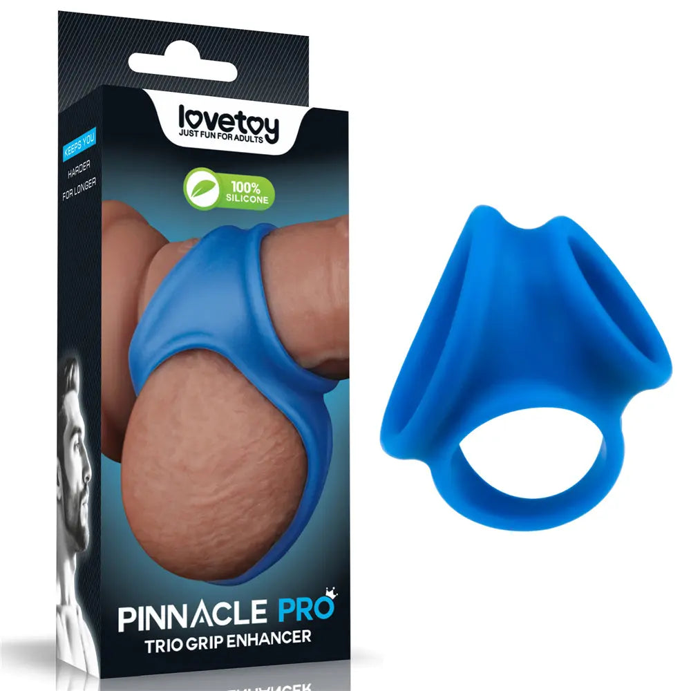 Affordable quality Pinnacle Pro Trio Grip Enhancer -  Cock & Balls Ring  from Lovetoy by Discreet Intimate Essentials with Discreet Delivery 