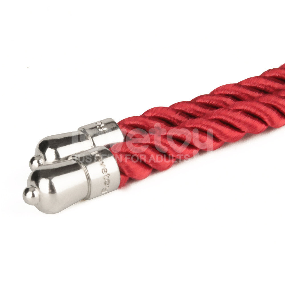 Rebellion Reign Silky Bondage Rope -  -  Bondage Rope - 10 metre length with shiny metal ends, ideal for intimate play.