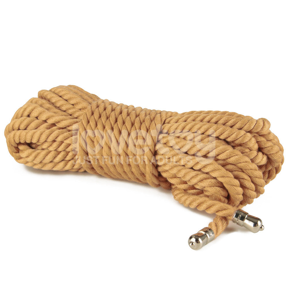 Rebellion Reign Bondage Rope - Natural - Natural Bondage Rope - 10 metre length, durable and soft turmeric-coloured rope.