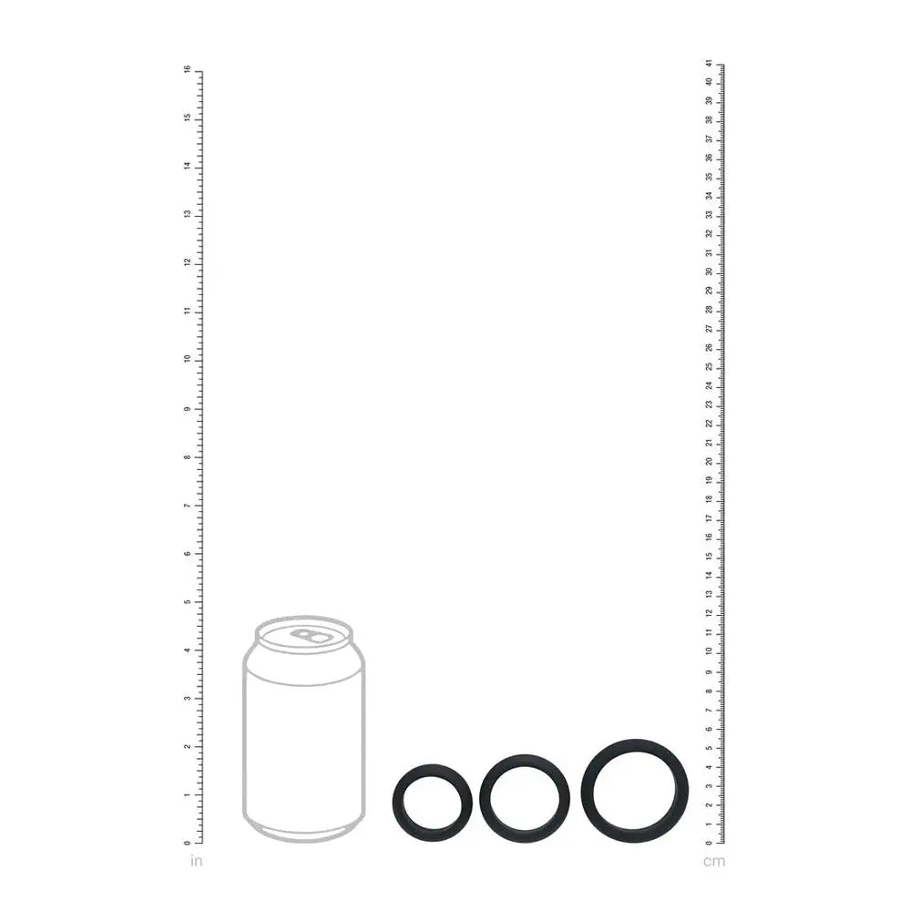 Affordable quality LEVELZ Wide O Silicone Cock Ring Set of 3 - S/M/L -  Cock Rings - Set of 3 Sizes  from Shots Toys by Discreet Intimate Essentials with Discreet Delivery 