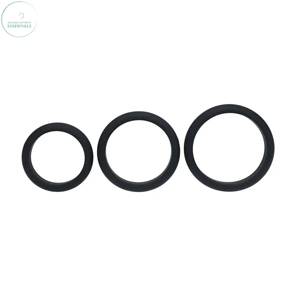 Affordable quality LEVELZ Wide O Silicone Cock Ring Set of 3 - L/XL/2X -  Cock Rings - Set of 3 Sizes  from Shots Toys by Discreet Intimate Essentials with Discreet Delivery 