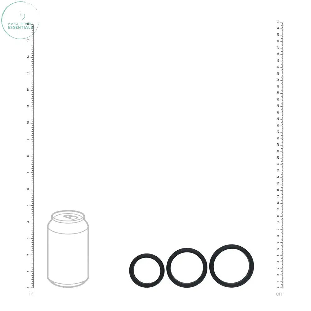 Affordable quality LEVELZ Wide O Silicone Cock Ring Set of 3 - L/XL/2X -  Cock Rings - Set of 3 Sizes  from Shots Toys by Discreet Intimate Essentials with Discreet Delivery 