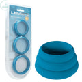 Affordable quality LEVELZ Wide O Silicone Cock Ring Set of 3 - L/XL/2X - Teal Cock Rings - Set of 3 Sizes  from Shots Toys by Discreet Intimate Essentials with Discreet Delivery 