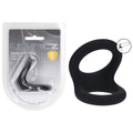 LEVELZ Double O Silicone Cock Ring - M -  -  Cock & Balls Rings in sleek black silicone packaging.