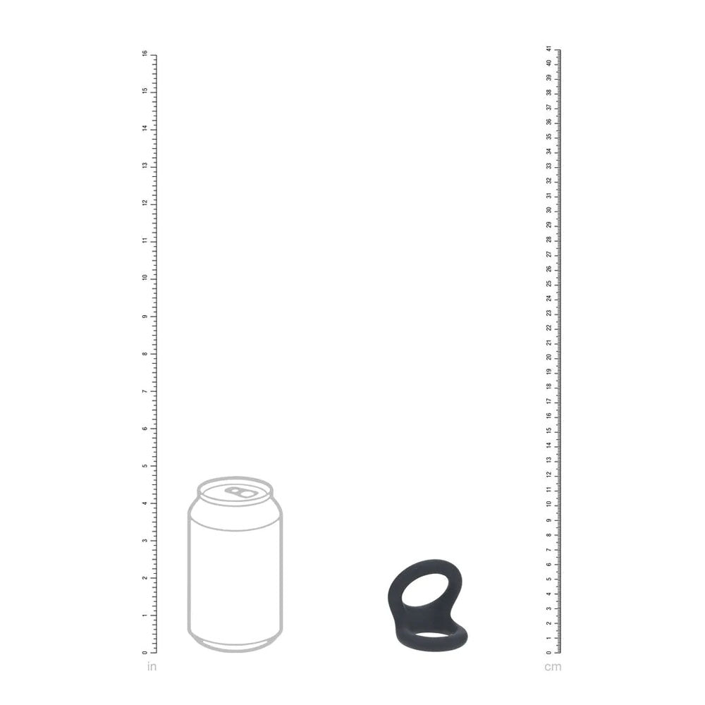 LEVELZ Double O Silicone Cock Ring - M -  -  Cock & Balls Rings next to a soda can for size reference.
